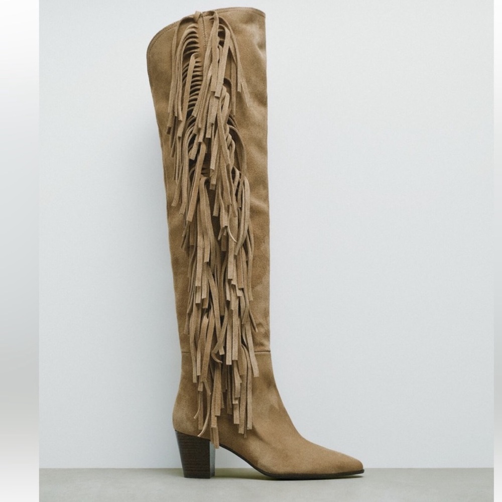 COPY - Zara fringe over knee boot